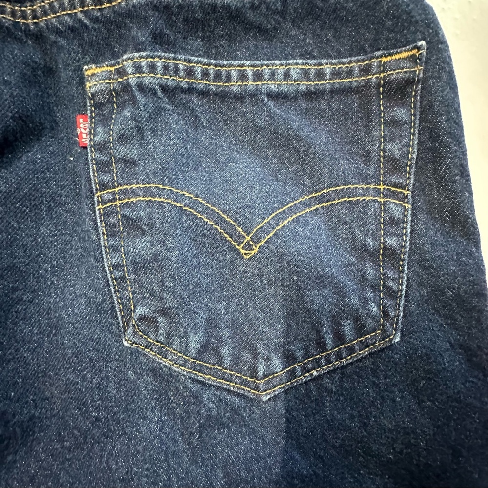 Levi’s men’s 36/30 505 denim jeans dark wash with front zip straight leg - Picture 6 of 10